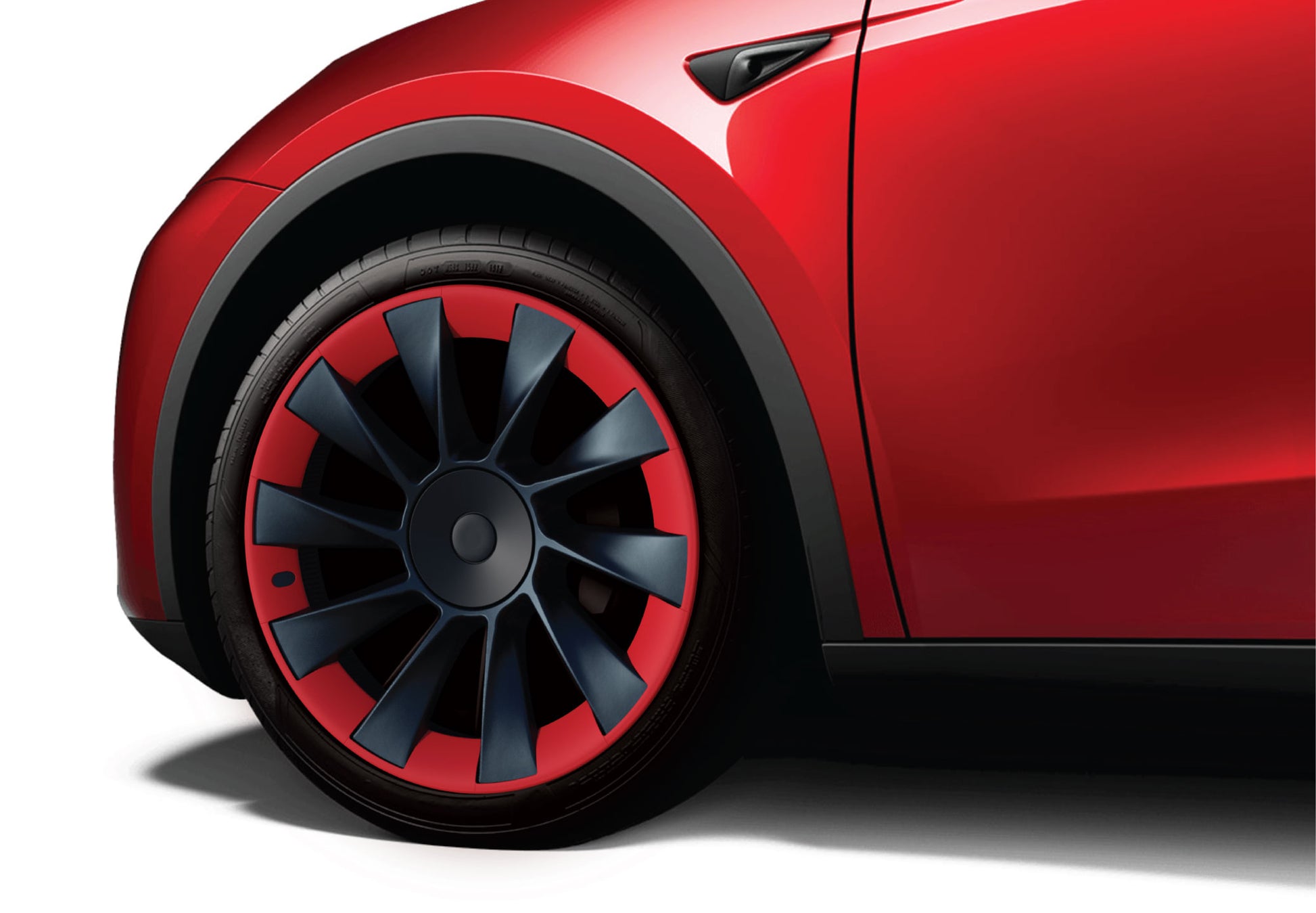 Red Model Y with Induction wheel with red RimCase | RPTMY20I-RDX4