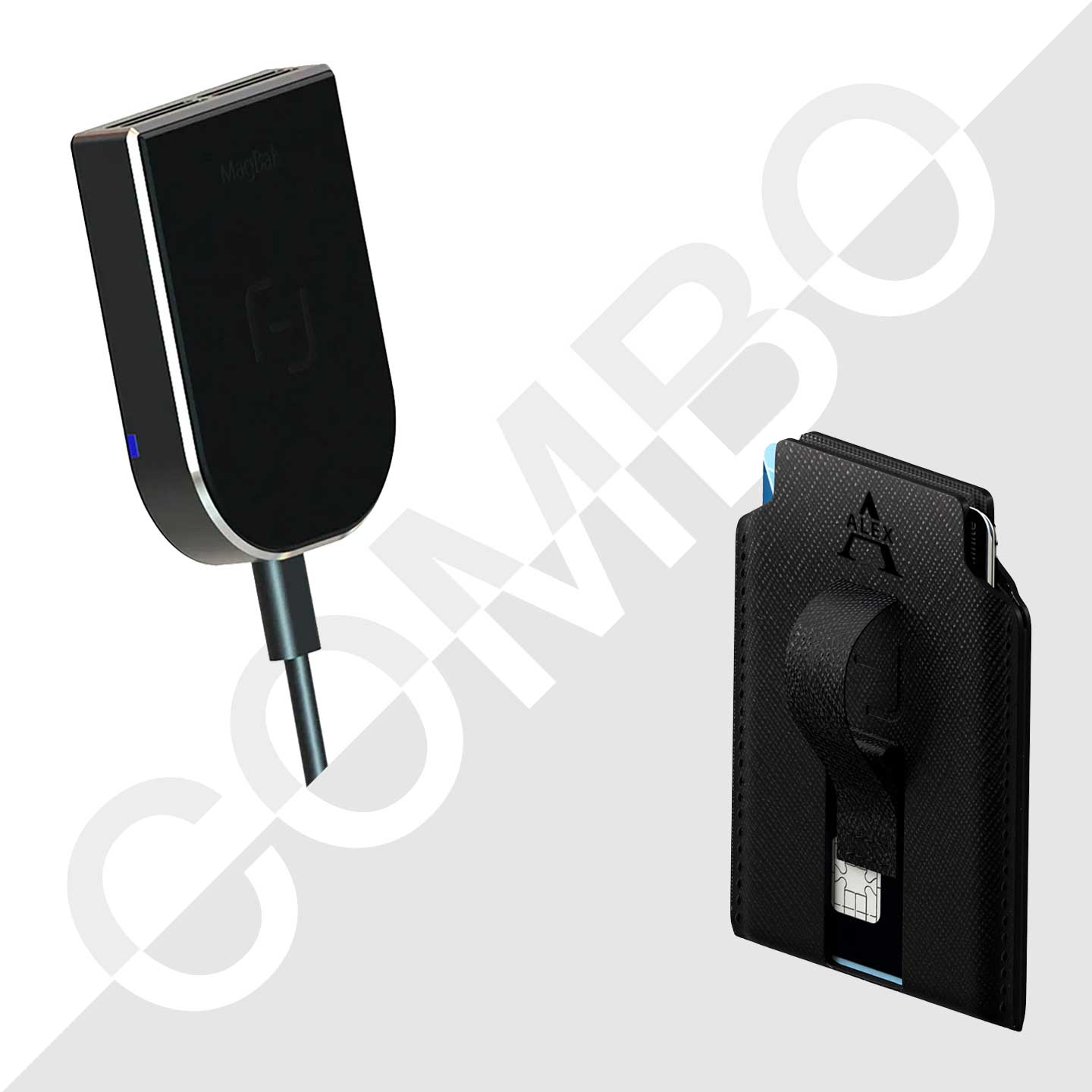 Car Charger and Wallet Combo