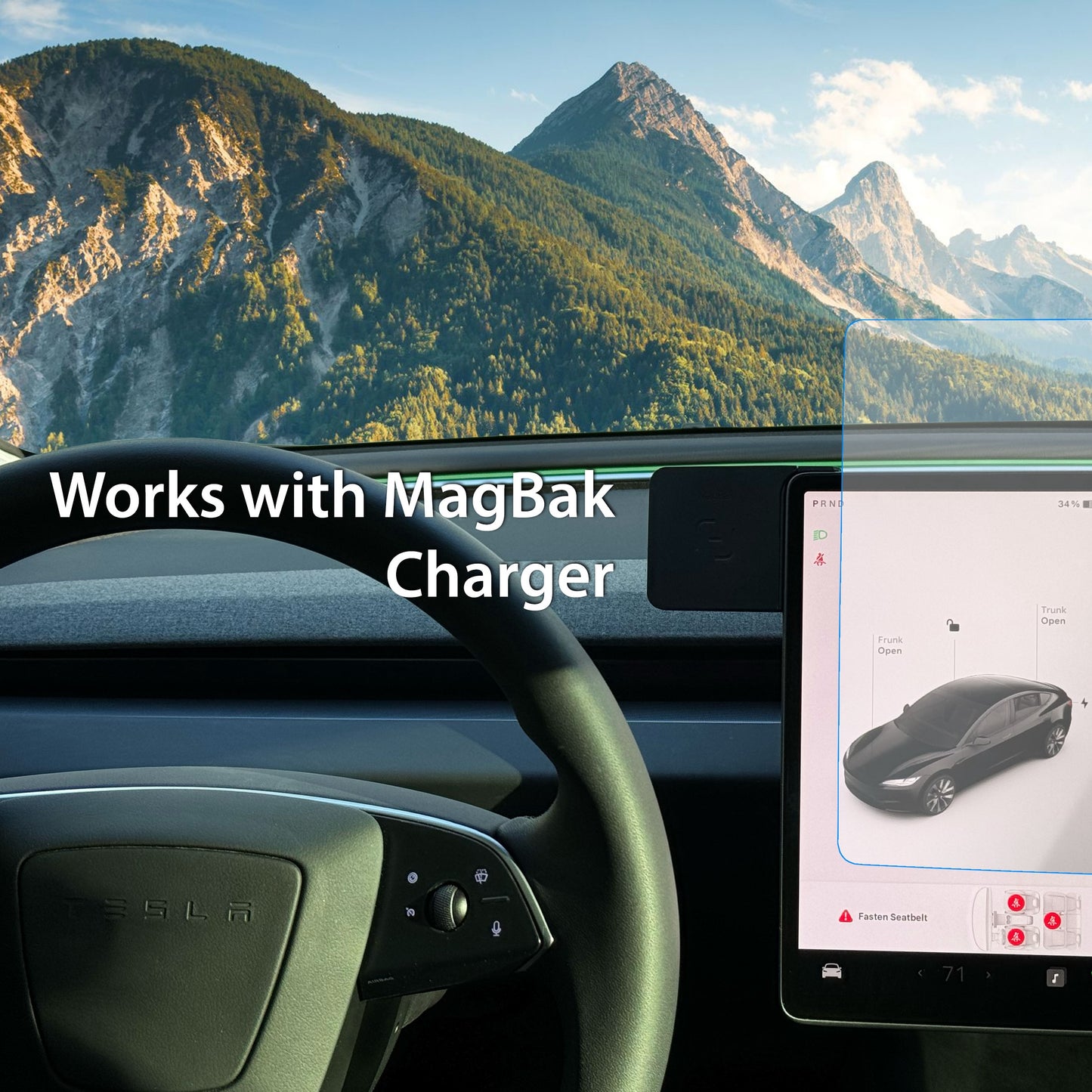 Screen Protector works with MagBak Charger and Mount