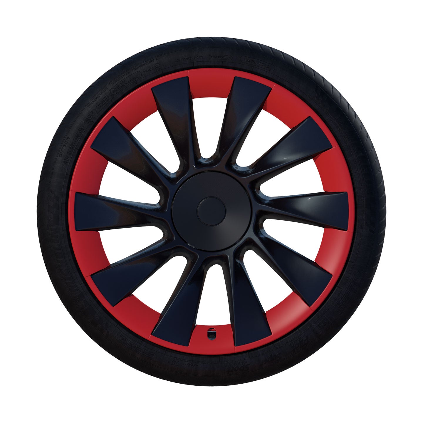 Induction wheel with red RimCase straight view | RPTMY20I-RDX4