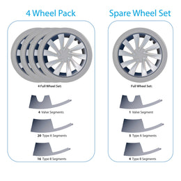 Induction RimCase 4 Wheel Pack and Spare wheel set box contents | RPTMY20H-X1,RPTMY20H-X4, RPTMY20H-X5,RPTMY20H-DGX4, RPTMY20H-DGX5